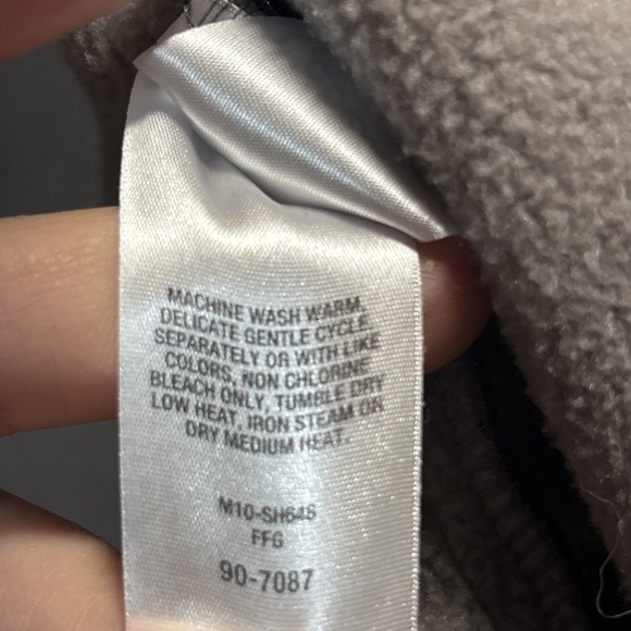 Men's Large Cabela's Blue Gray fleece-lined shirt jacket with Hood And Pockets - Picture 10 of 12